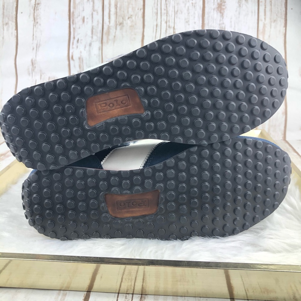 NEW Polo Ralph Lauren Train 90 Navy Sneakers - Picture 10 of 12